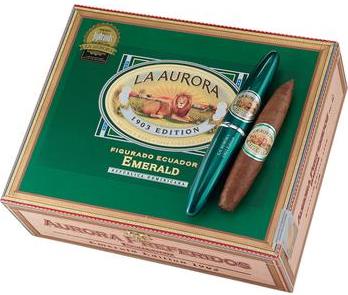 La Aurora Preferidos Emerald Ecuador No. 2 Tubos cigars made in Dominican Republic. Box of 24.